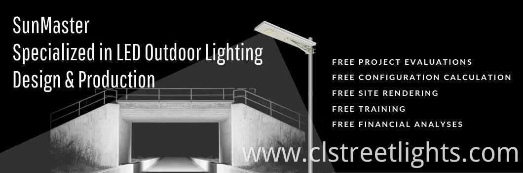 Solar LED Street Light 40W Split Type 12V 30W Yetrun 6000 Lumen, 48 Va